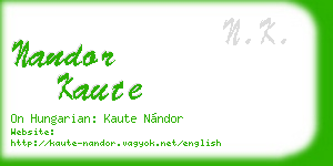 nandor kaute business card